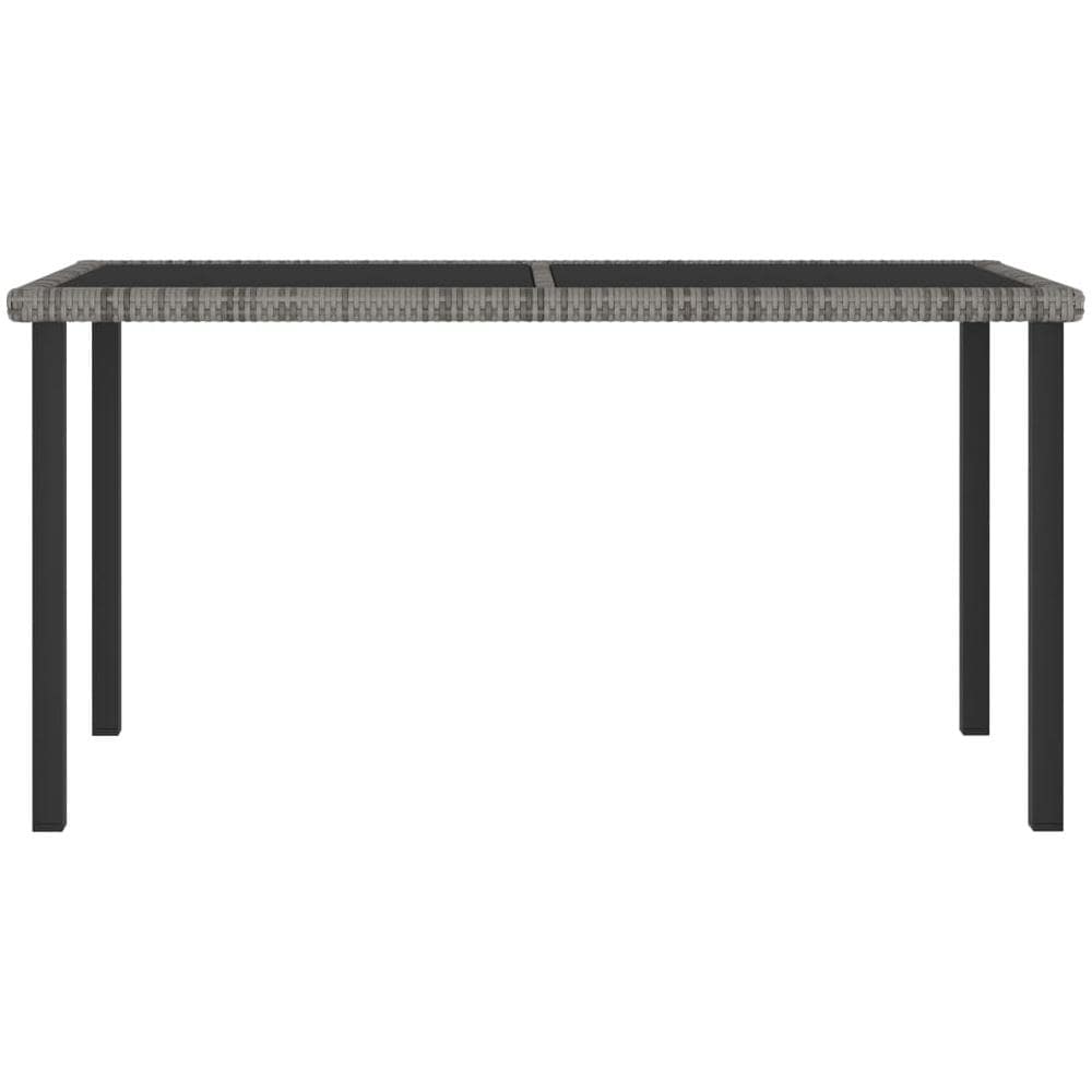 Tavolo da Pranzo da Giardino Grigio 140x70x73 cm in Polyrattan - Foto 2