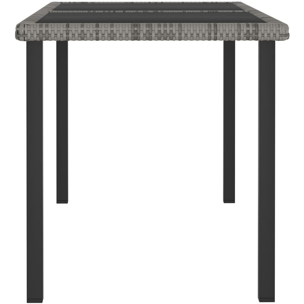 Tavolo da Pranzo da Giardino Grigio 140x70x73 cm in Polyrattan - Foto 3