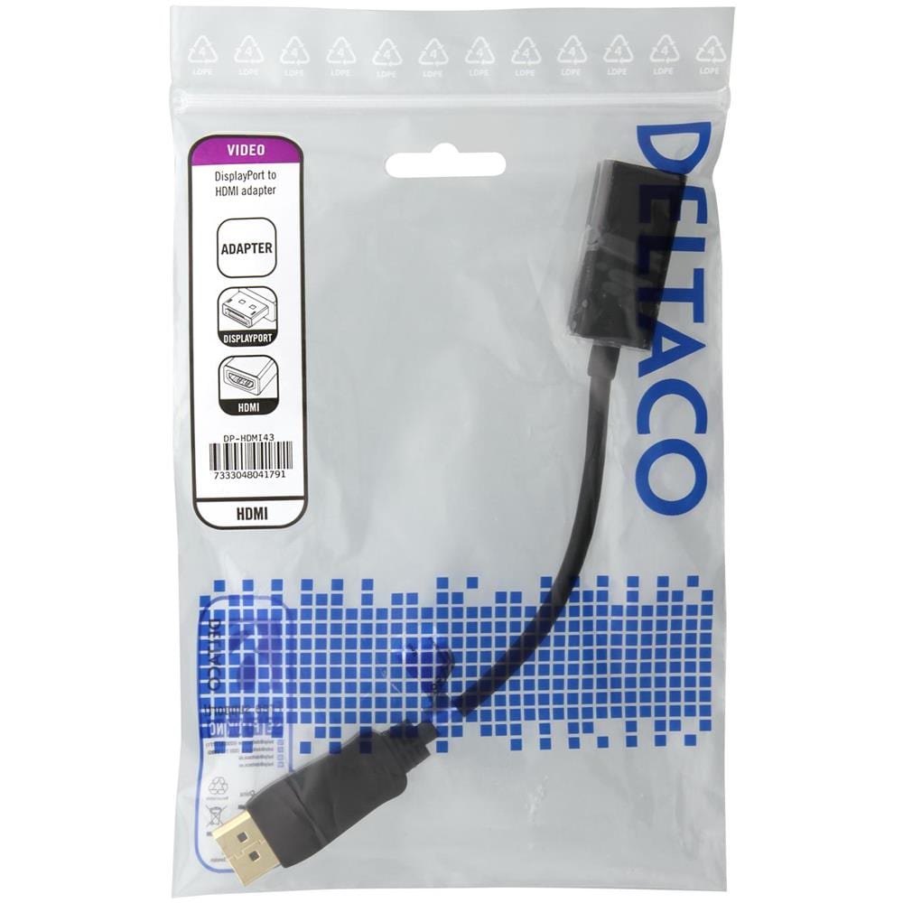 Adattatore Displayport A Hdmi, 4k 60hz, 0.2m, Nero - Foto 2