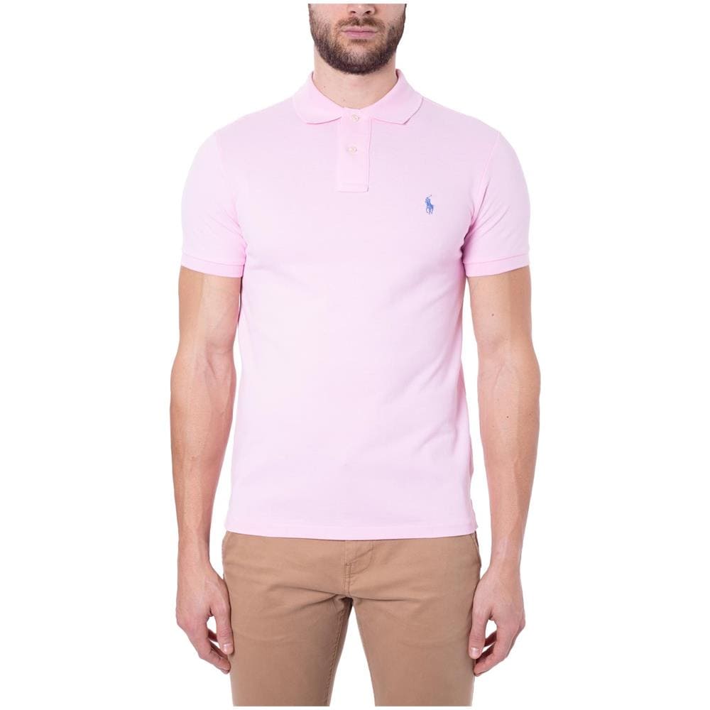 Polo Uomo Slim Fit In Piqué Di Cotone Rosa - Foto 1