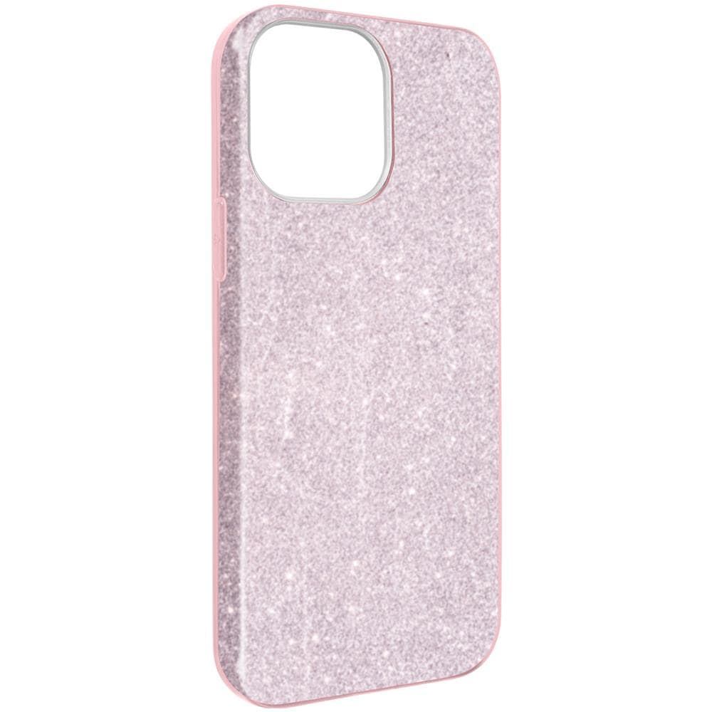 Cover Iphone 13 Pro Max Silicone Semi-rigido Con Paillette Amovibili Rosa - Foto 1