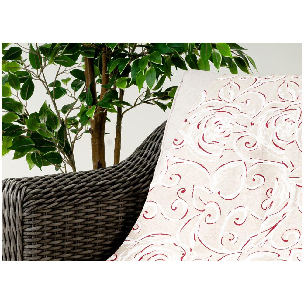 Telo Arredo Granfoulard Copritutto Cotone Made Italy Vari Disegni Arredatutto Copriletto Multiuso 2 Piazze Amelie Rosso - Foto 2