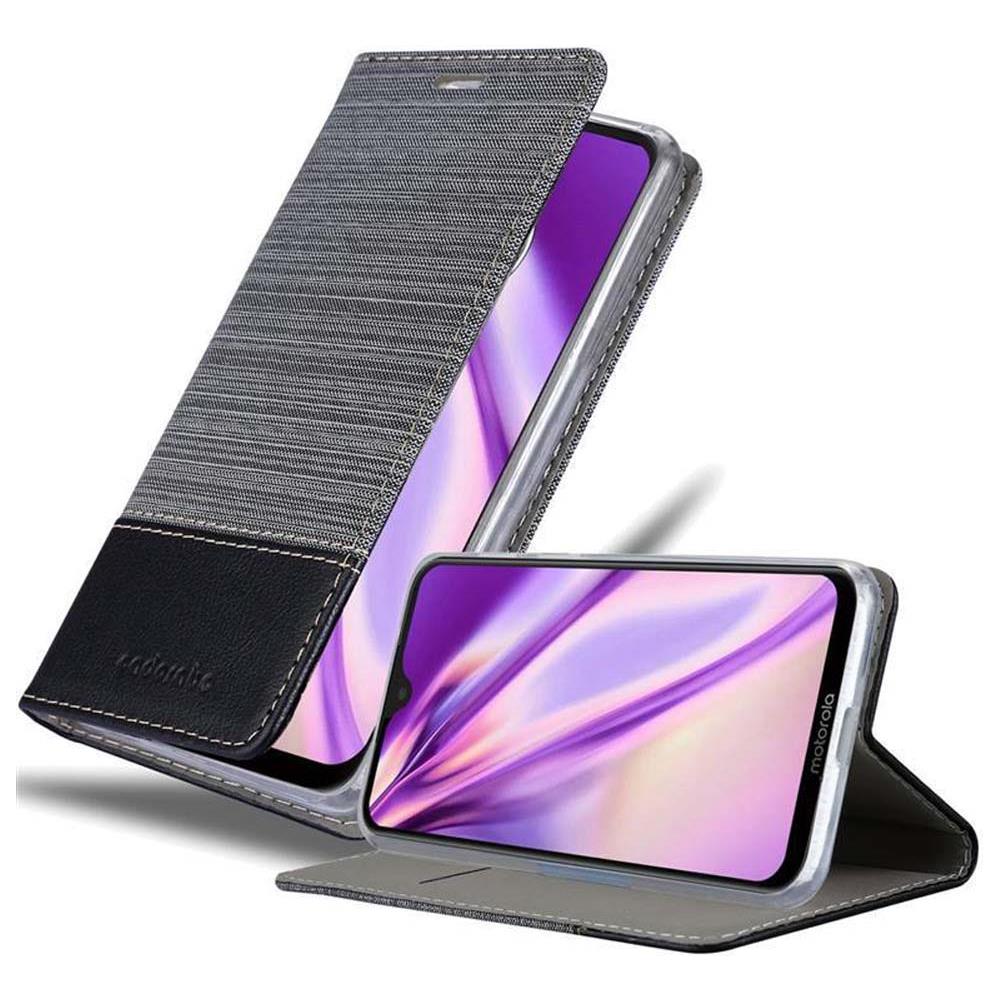 Cadorabo Custodia Compatibile Con Motorola Moto G7 / G7 Plus In Grigio Nero - Coperchio Protettiva Con Chiusura Magnetica, Funzione Stand E Tasca Per Le Carte - Foto 1