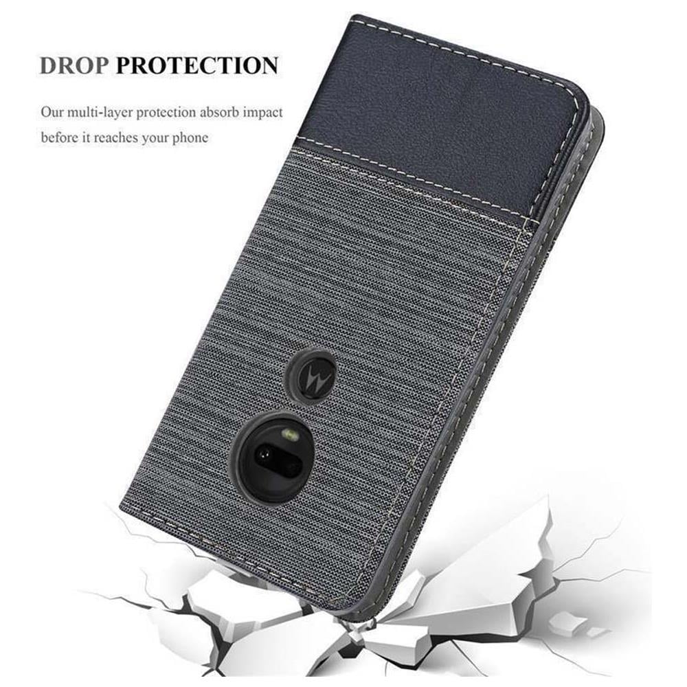 Cadorabo Custodia Compatibile Con Motorola Moto G7 / G7 Plus In Grigio Nero - Coperchio Protettiva Con Chiusura Magnetica, Funzione Stand E Tasca Per Le Carte - Foto 8