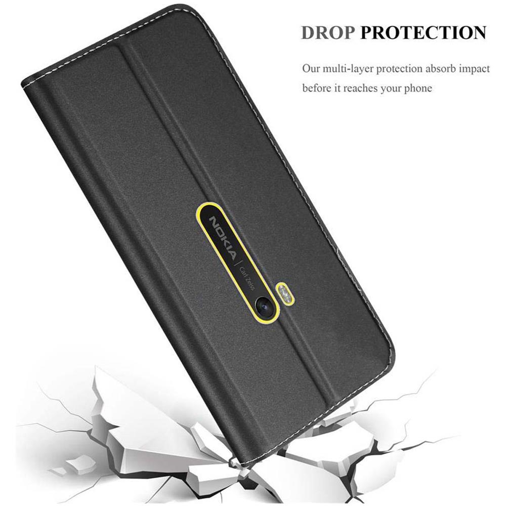 Custodia Compatibile Con Nokia Lumia 920 In Classy Nero - Coperchio Protettiva Con Chiusura Magnetica, Funzione Stand E Tasca Per Le Carte - Foto 8