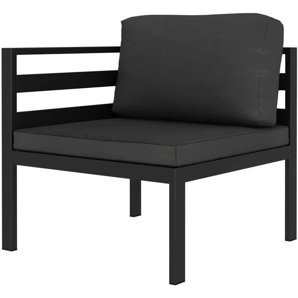 Set Divani Da Giardino 6 Pz Con Cuscini In Alluminio Antracite - Foto 3