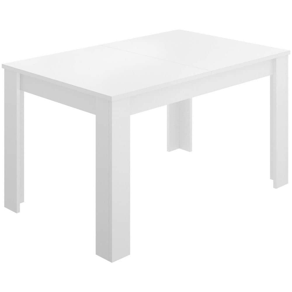 Tavolo Allungabile Caladora, Consolle Estensibile Multiposizione, Tavolo Da Pranzo Con Allunga, 140/190x90h77 Cm, Bianco - Foto 2