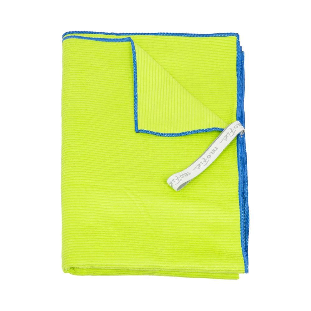 Telo Mare Spiaggia Piscina In Microfibra Tinta Unita Con Bordo Modello Fit Colore Lime - Foto 2