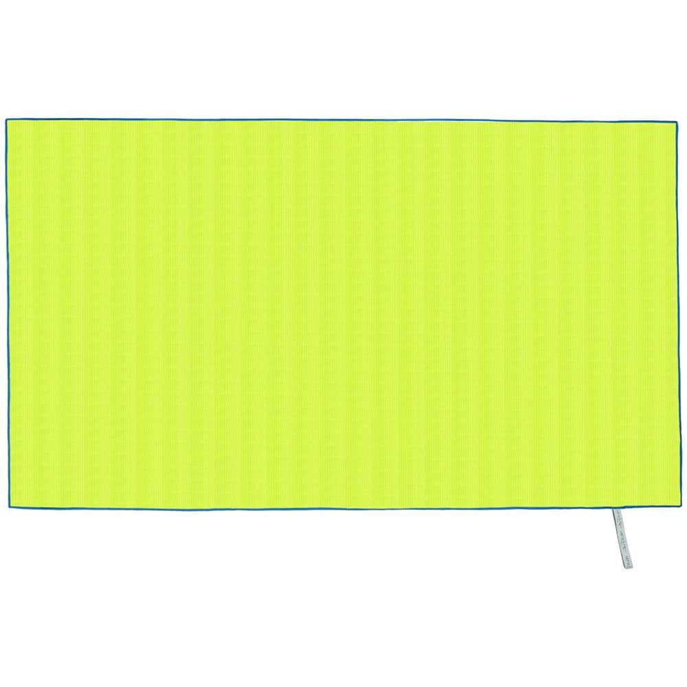 Telo Mare Spiaggia Piscina In Microfibra Tinta Unita Con Bordo Modello Fit Colore Lime - Foto 1