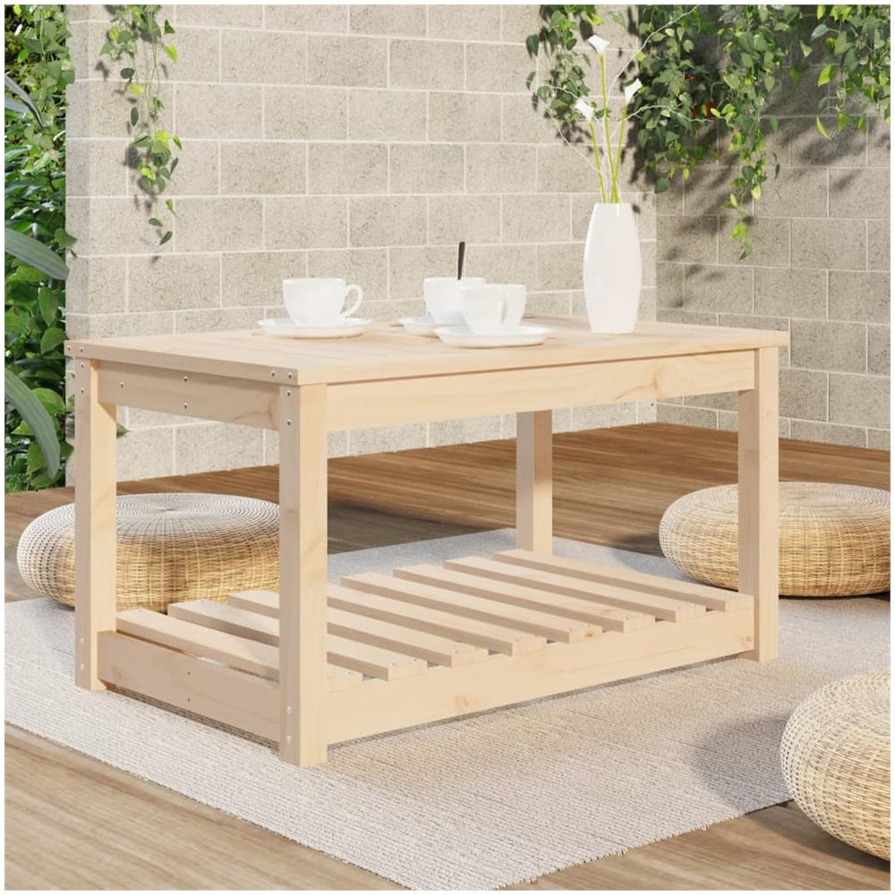 Tavolo Da Giardino 82,5x50,5x45 Cm In Legno Massello Di Pino - Foto 3