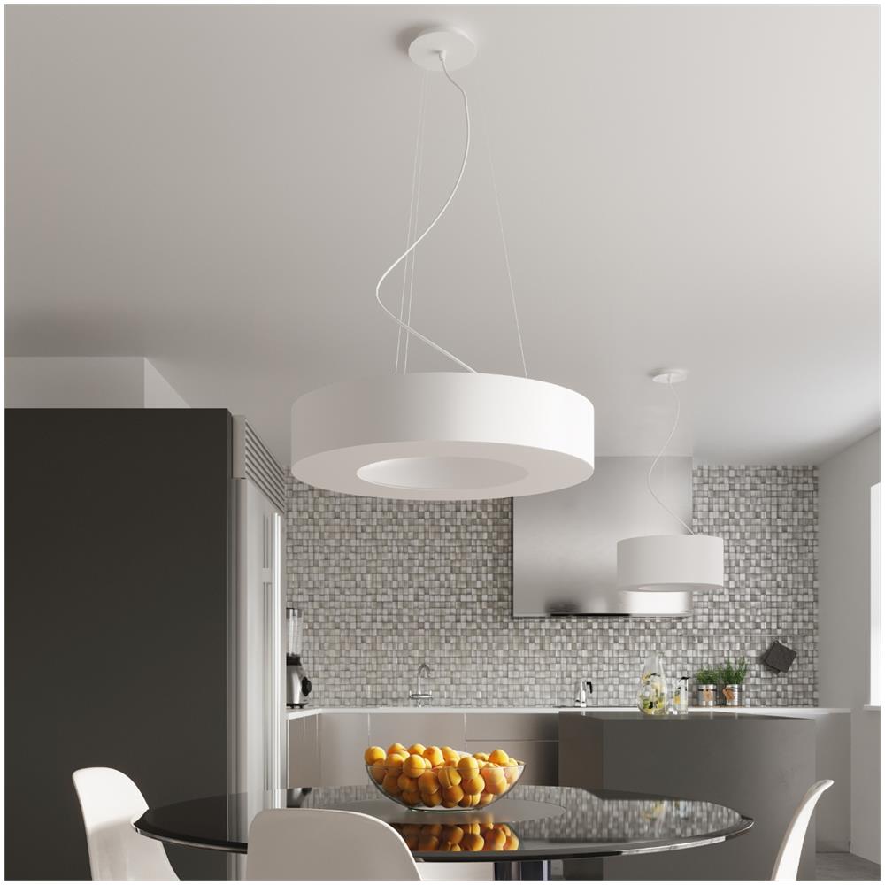 Lampadario Saturno Slim 70 Bianco Sl. 0753 - Minimalista Lampadari Bianco 102x70x70 Cm - Foto 7