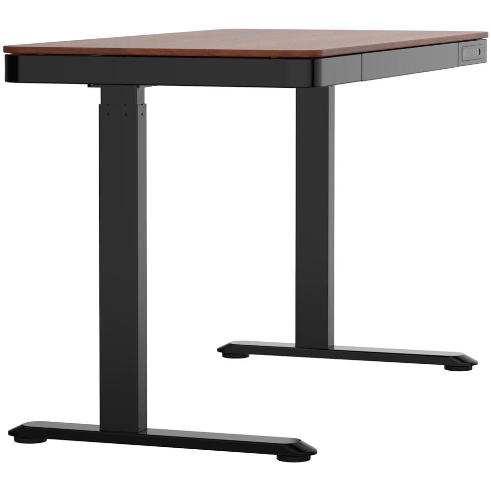 Scrivania con regolazione elettrica dell'altezza 140x70 ET119W-C nero /noce - Foto 12