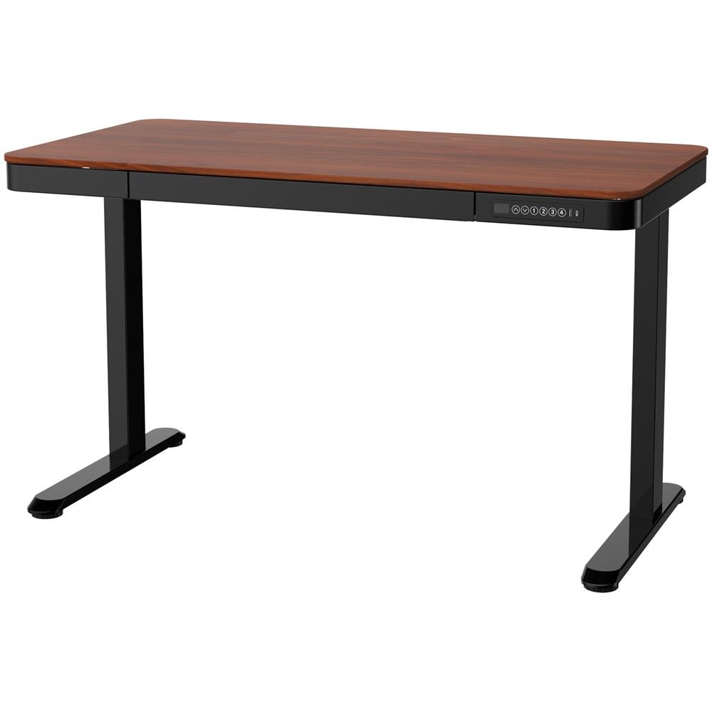 Scrivania con regolazione elettrica dell'altezza 140x70 ET119W-C nero /noce - Foto 1