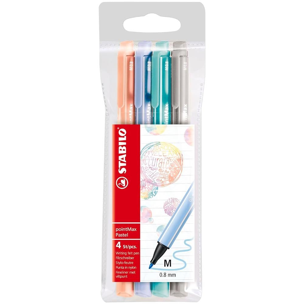 pointMax - Fineliner Premium - Astuccio da 4 Pastel - Colori assortiti - Foto 1