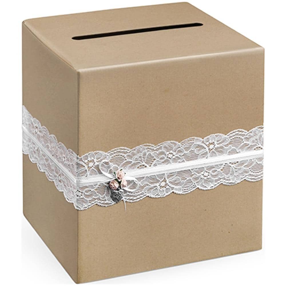 Urna Kraft Con Pizzo Bianco Taglia Unica - Foto 1