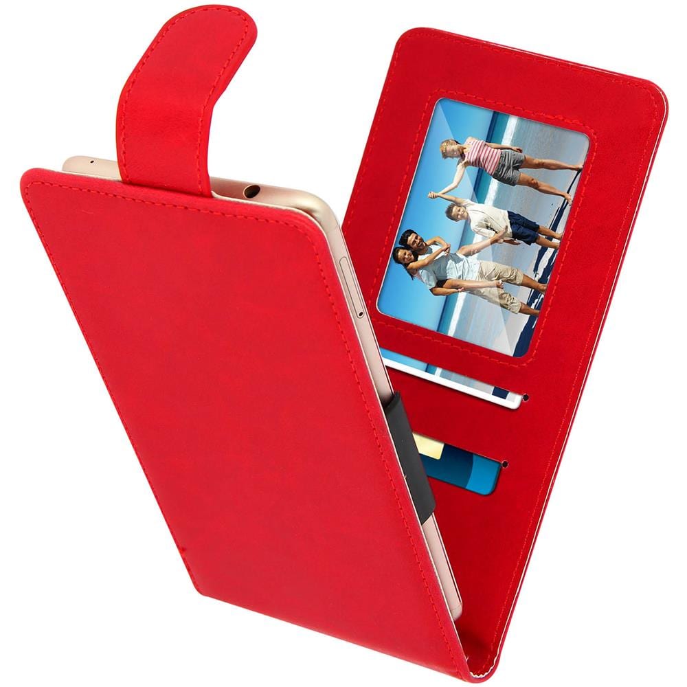 Custodia Smartphone 4,7''"" A 5,0'' Sportellino Portafoglio Universale - Rosso - Foto 2