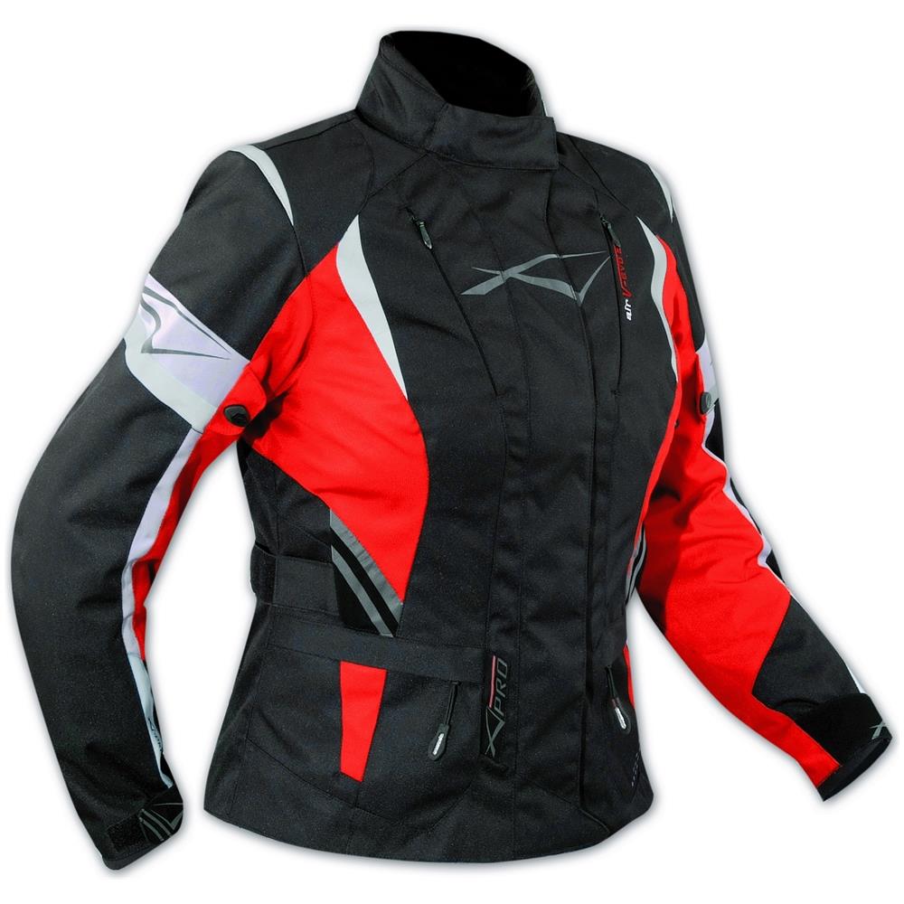 Lady Giacca Moto Donna Impermeabile Termica Sfoderabile Protezioni Ce Rosso M - Foto 1