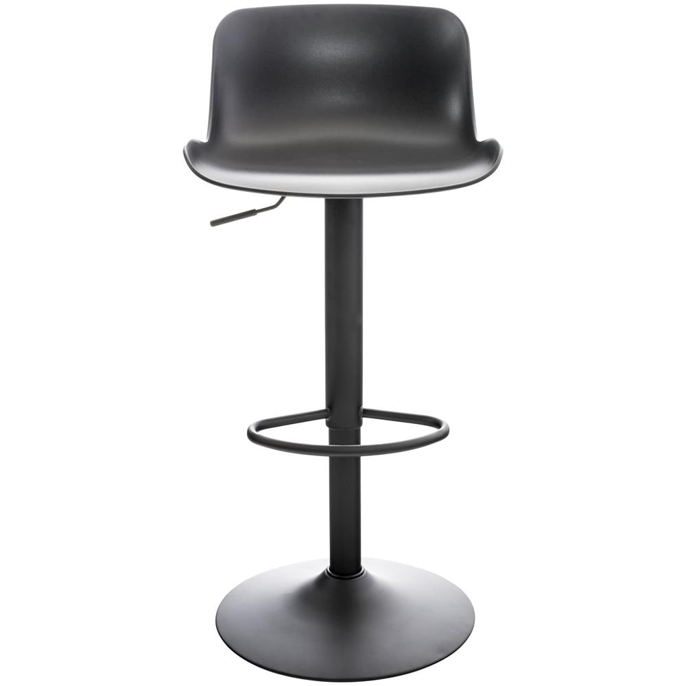 Sgabello Bar Almada In Polipropilene I Sedia Alta Bancone Girevole 360° E Regolabile 57-78 CM I Sgabello Alto Con Schienale E Poggiapiedi Nero - Foto 2