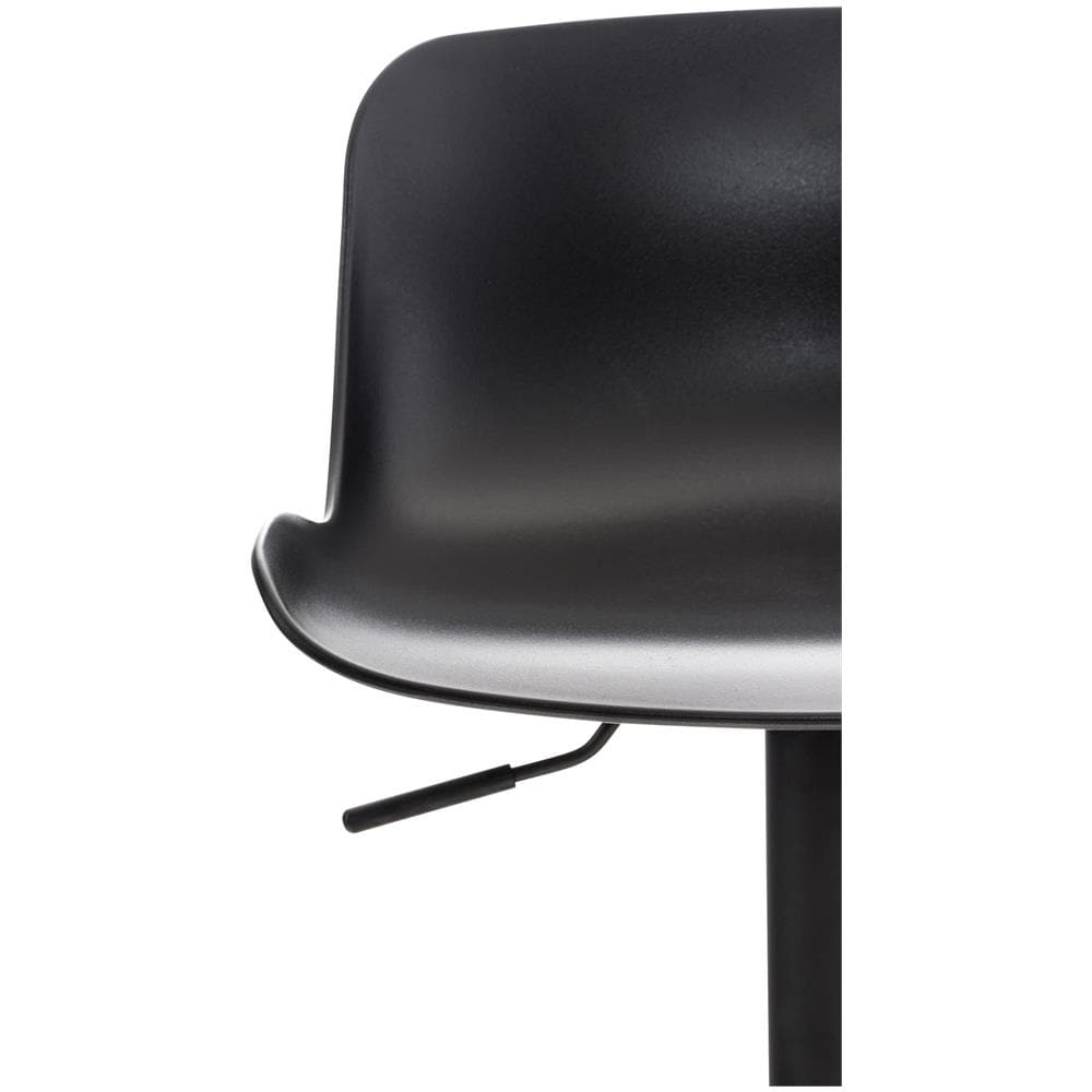 Sgabello Bar Almada In Polipropilene I Sedia Alta Bancone Girevole 360° E Regolabile 57-78 CM I Sgabello Alto Con Schienale E Poggiapiedi Nero - Foto 5