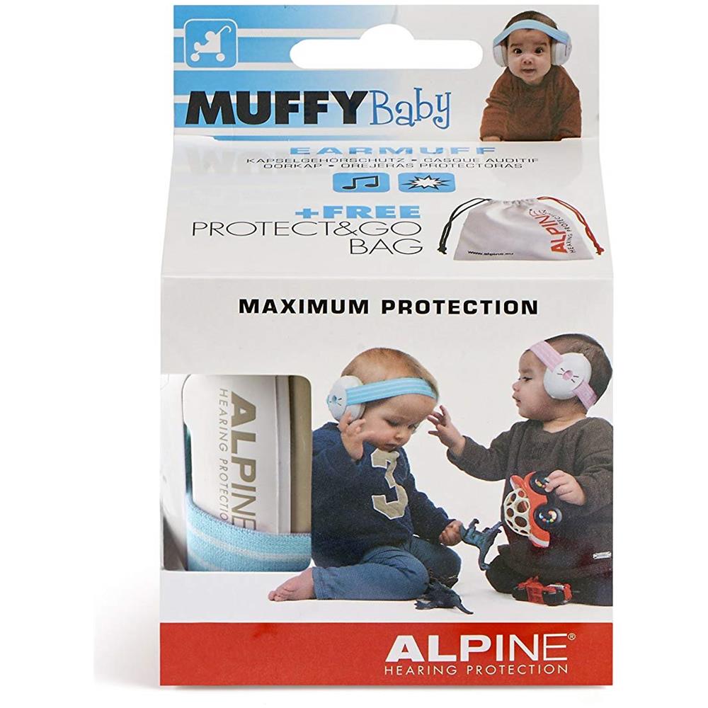 Muffy Baby Earmuff Cuffia Protettiva Con Padiglione Auricolare Per Neonati, Bleu / blanc - Foto 2