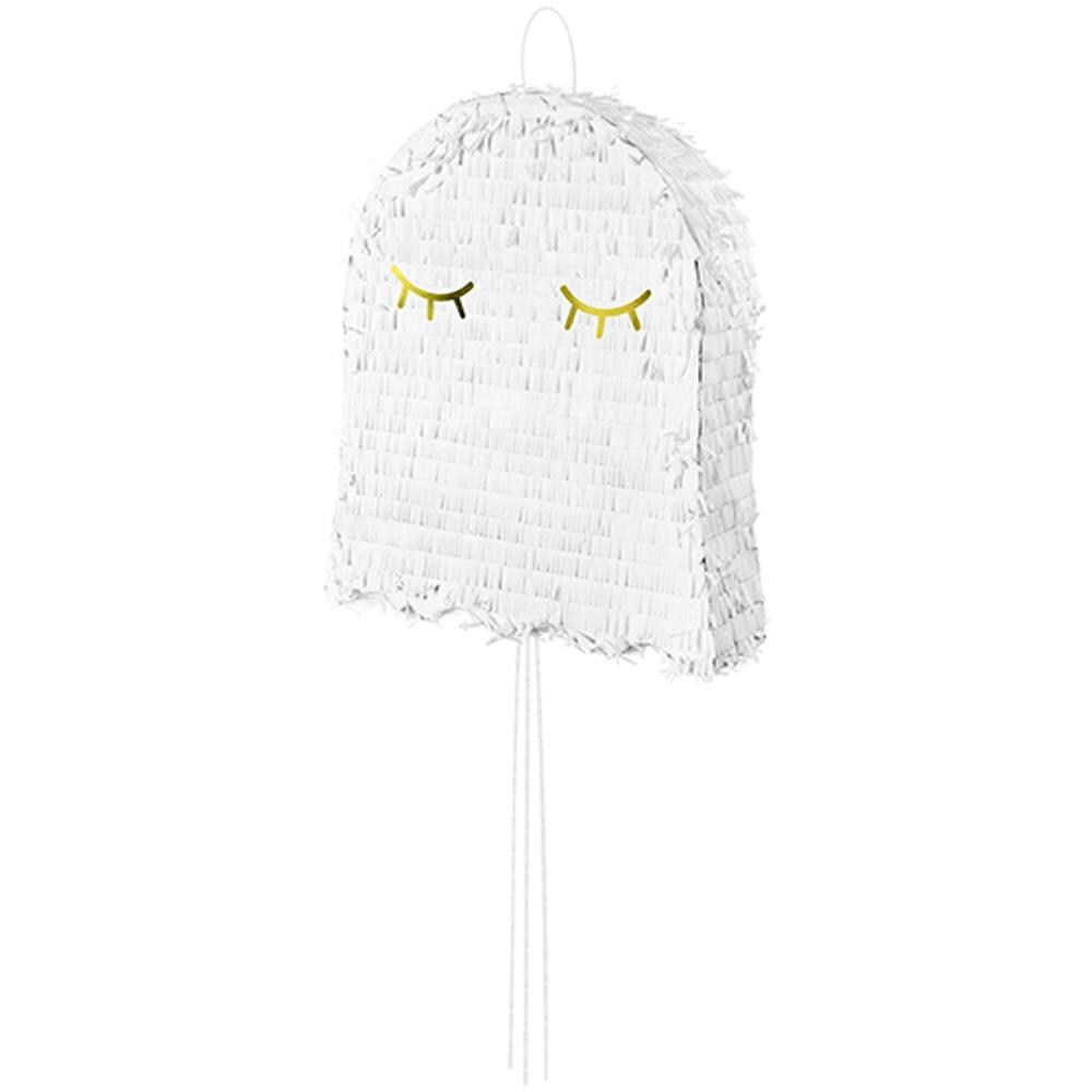 Partydeco - Pignatta Fantasma Bianco E Oro - Foto 1
