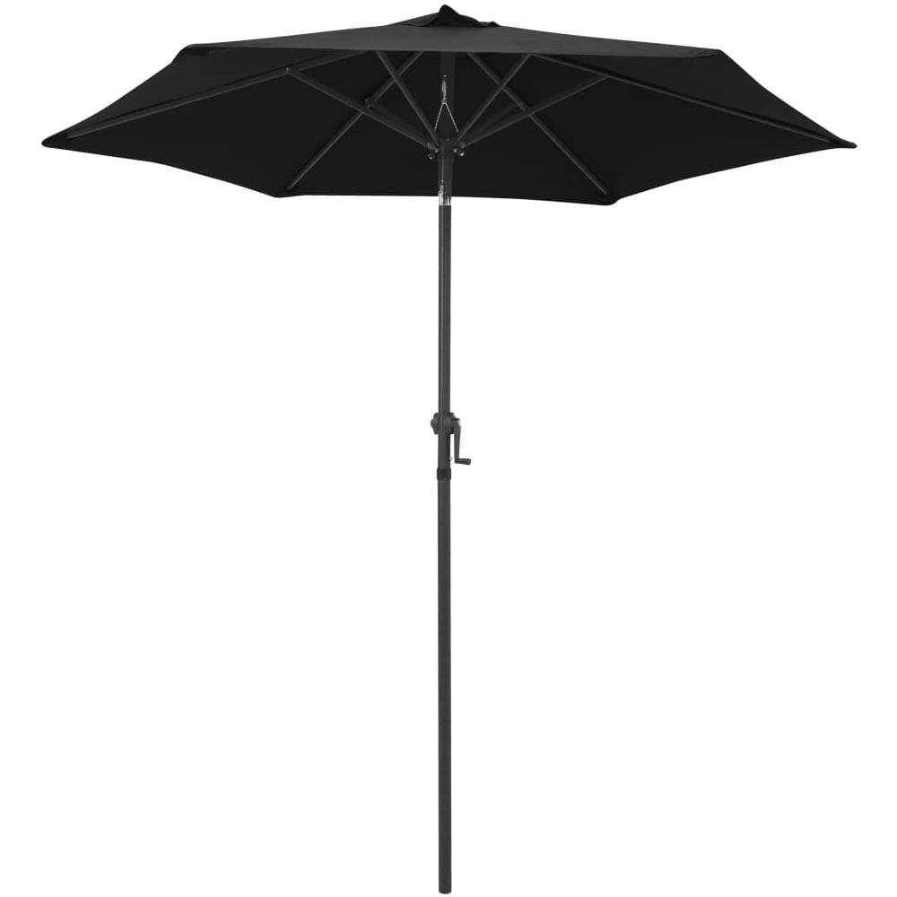 Ombrellone Nero 200x211 Cm In Alluminio - Foto 1