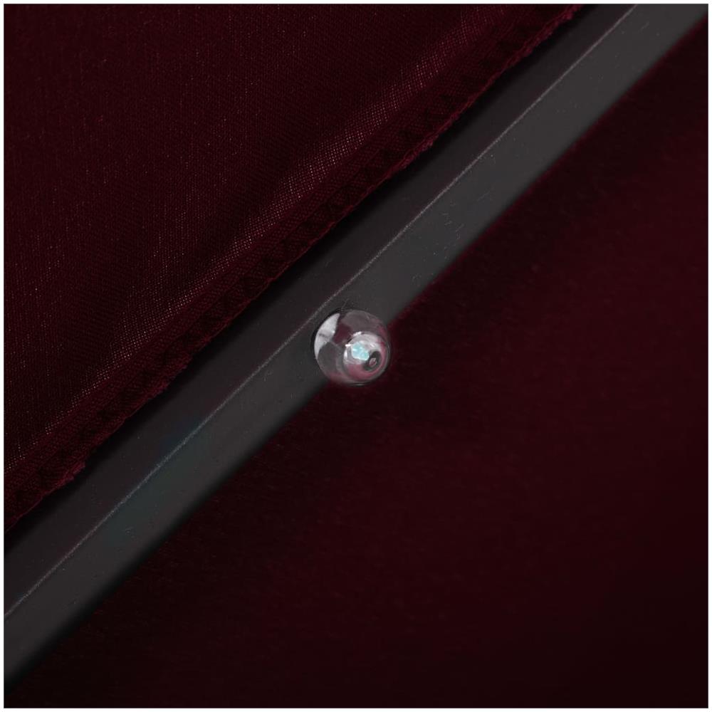 Ombrellone A Sbalzo Con Led E Palo In Acciaio Rosso Vino - Foto 2