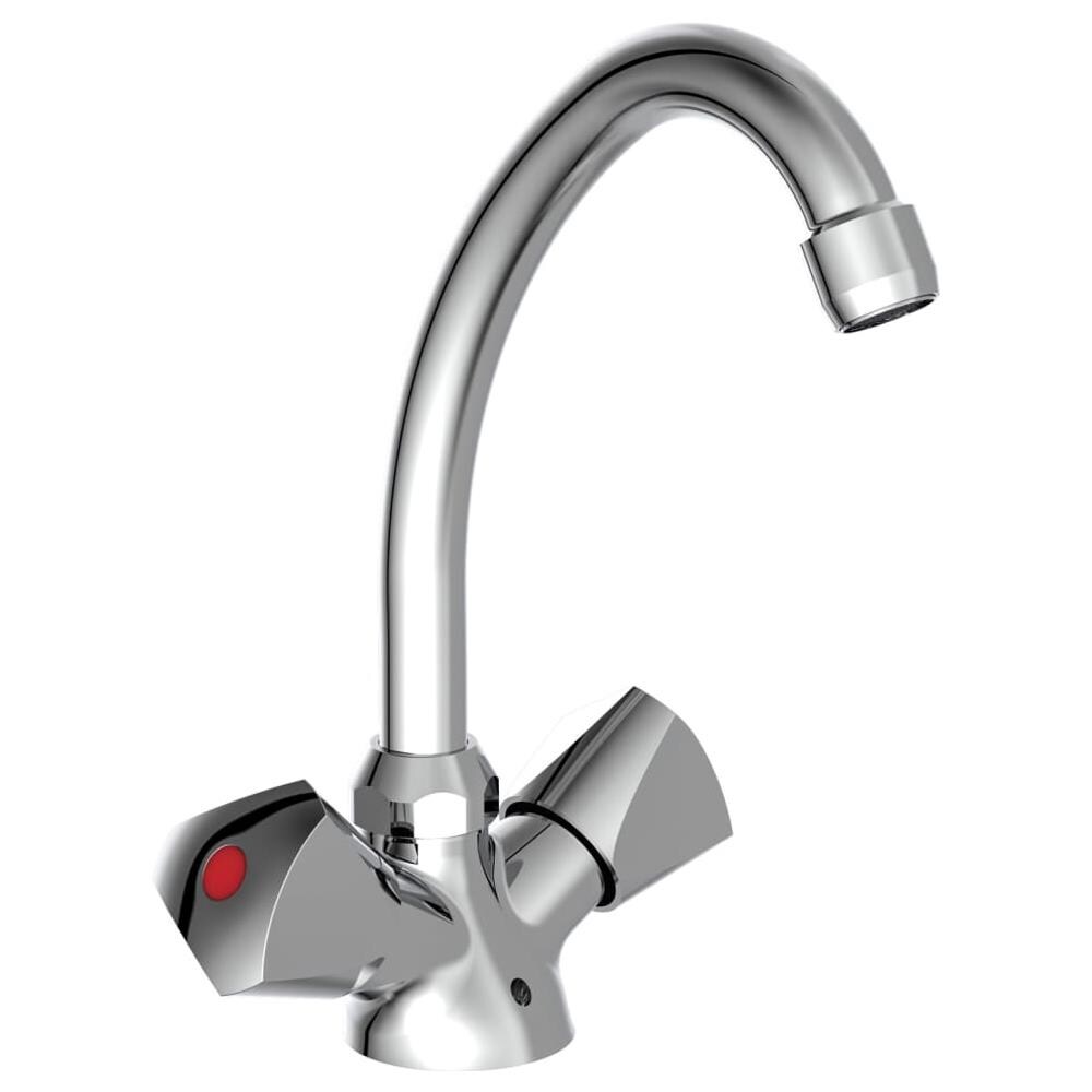 Miscelatore per Lavabo con 2 Maniglie SAVINO Cromato - Foto 2