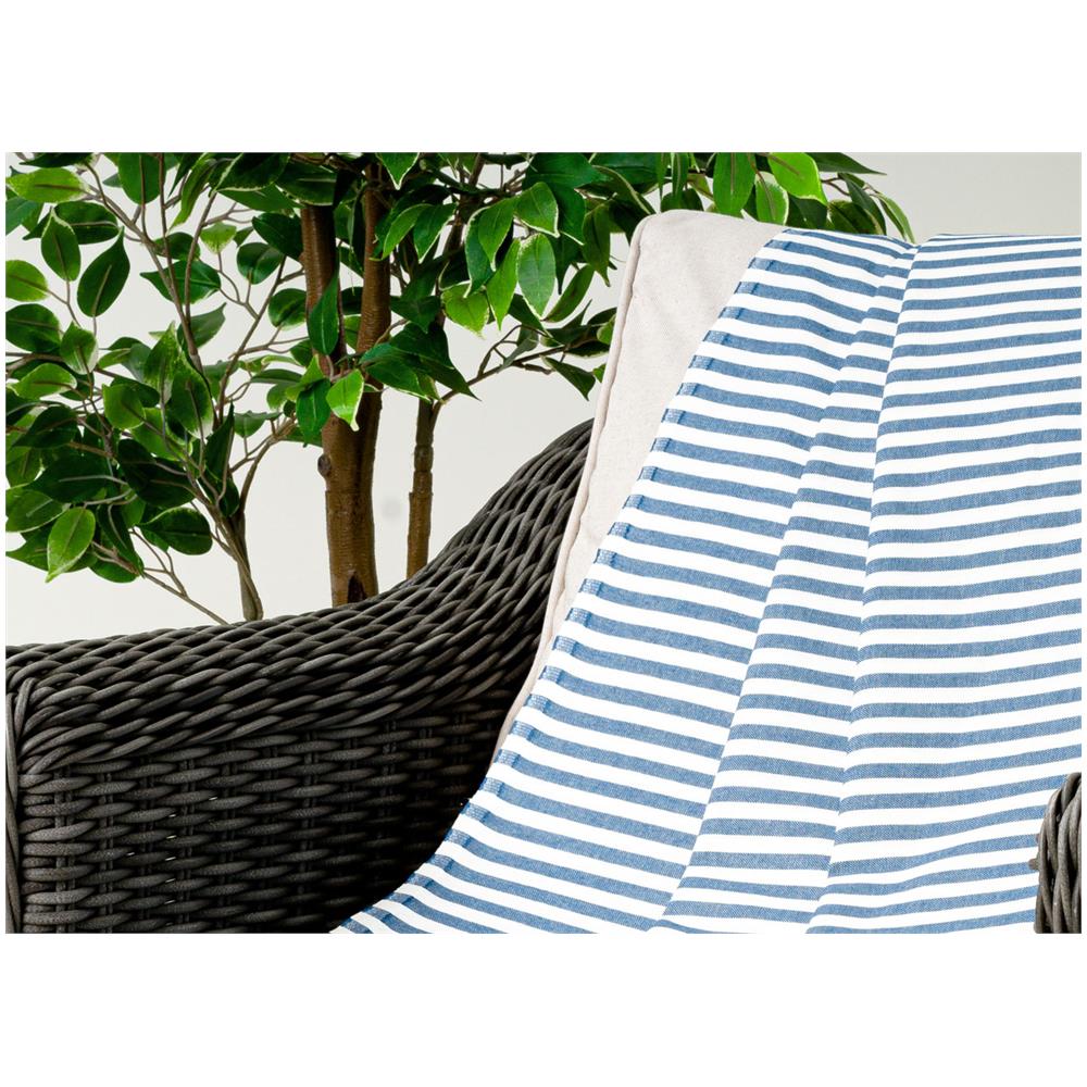 Telo Arredo Granfoulard Copritutto Cotone Made Italy Vari Disegni Arredatutto Copriletto Multiuso 2 Piazze Bastoncino Blu - Foto 2