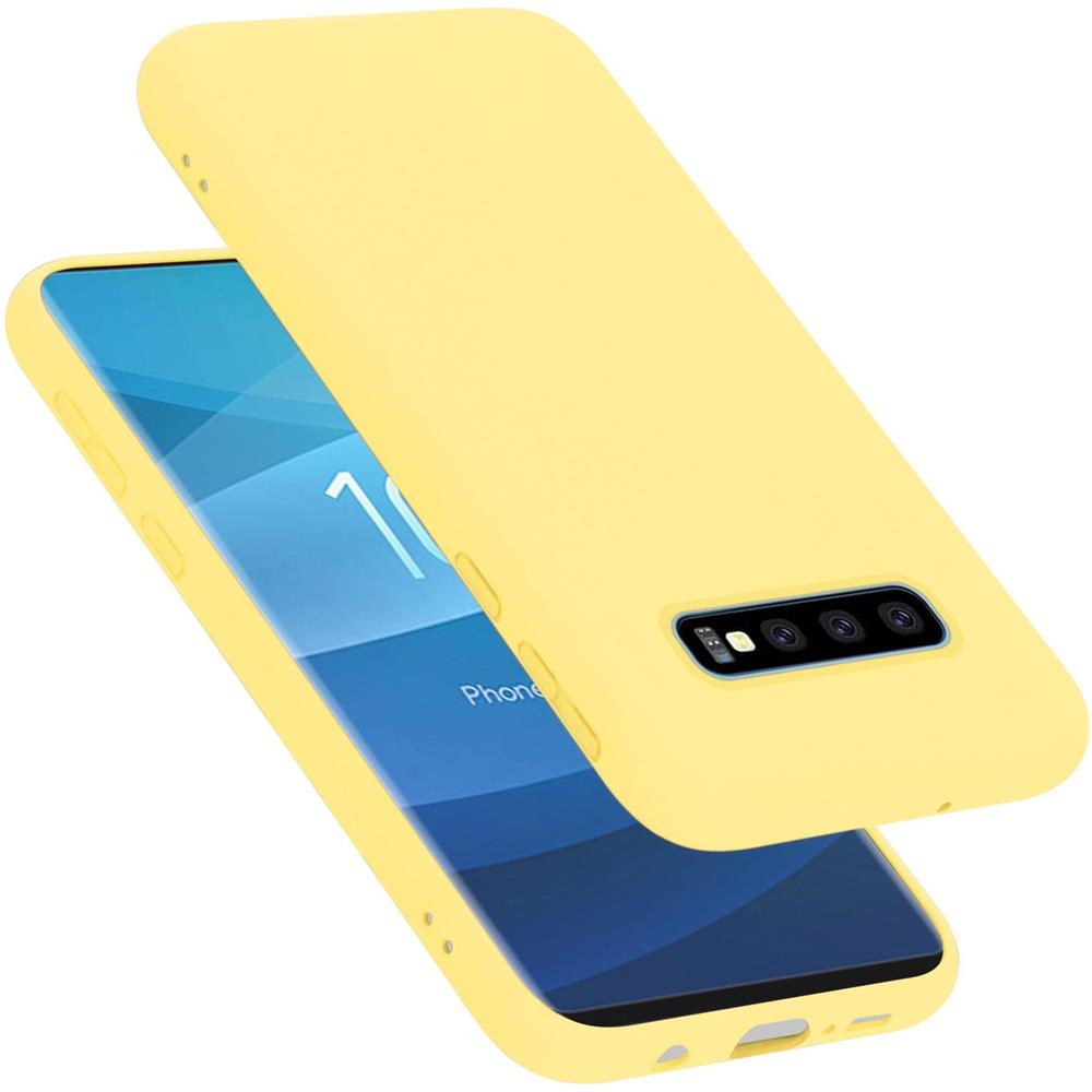 Custodia Compatibile Con Samsung Galaxy S10 Plus In Liquid Giallo - Coperchio Protettivo In Silicone Tpu Flessibile - Foto 1