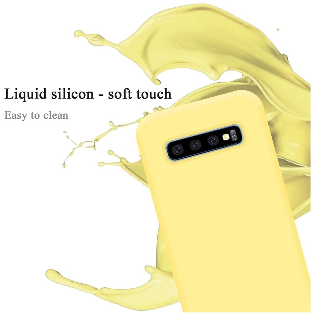 Custodia Compatibile Con Samsung Galaxy S10 Plus In Liquid Giallo - Coperchio Protettivo In Silicone Tpu Flessibile - Foto 2