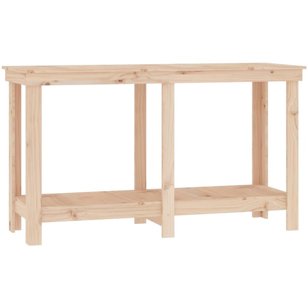 Banco Da Lavoro 140x50x80 Cm In Legno Massello Di Pino - Foto 2