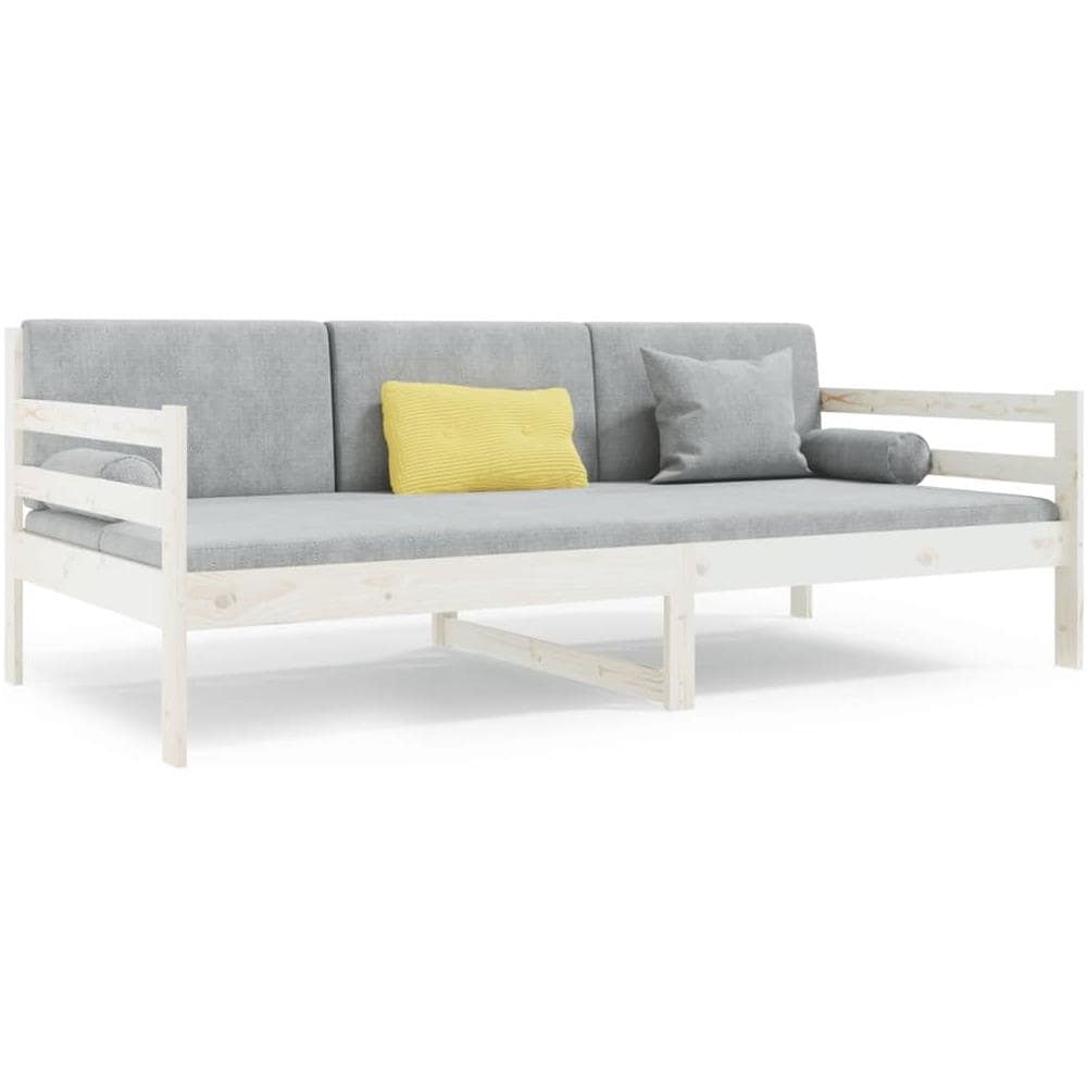 Dormeuse Bianca 90x190 Cm In Legno Massello Di Pino - Foto 2