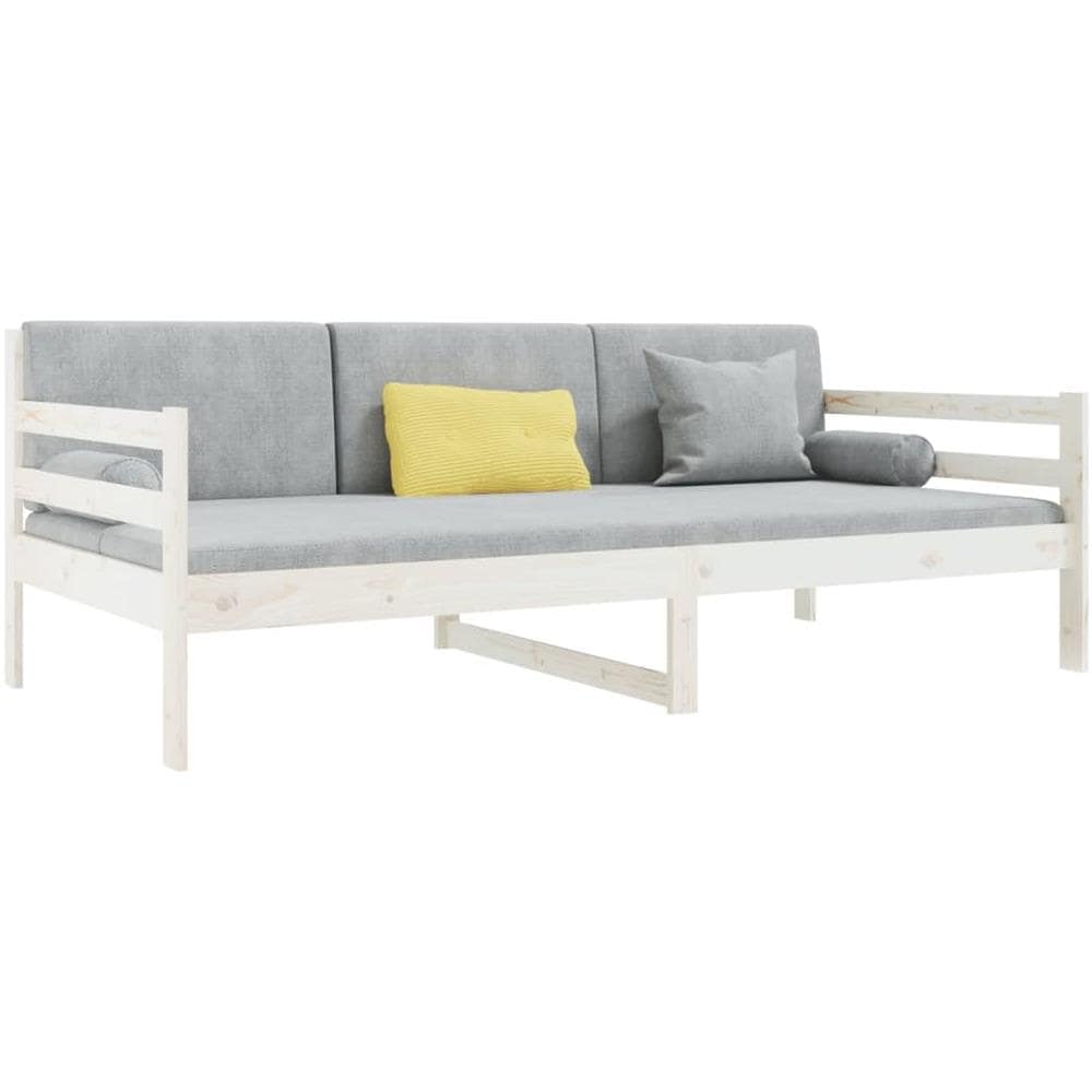Dormeuse Bianca 90x190 Cm In Legno Massello Di Pino - Foto 3