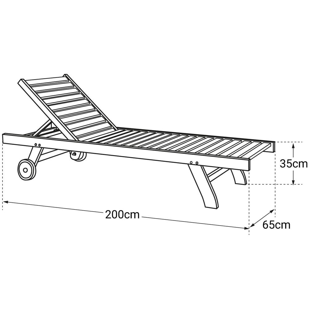 Lombok, Sdraio Diritta In Teak - Foto 3
