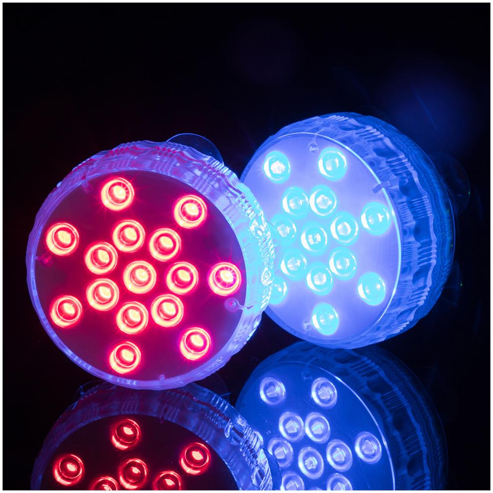 Luci Led Rgb Impermeabili Per Piscina, Confezione Da 4, Con Telecomando - Foto 2