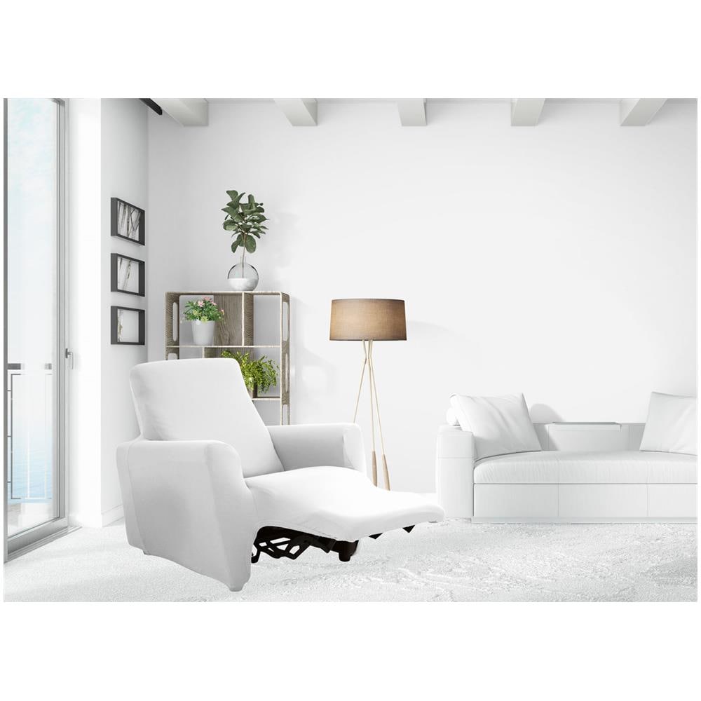 Copripoltrona Reclinabile Elasticizzato Antimacchia Magic Tinta Unita Bianco Poltrona Relax Idrorepellente - Foto 1