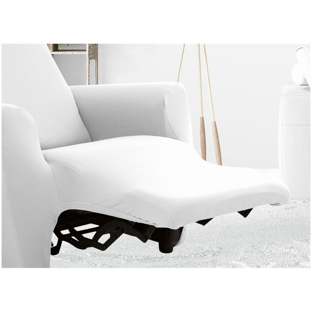 Copripoltrona Reclinabile Elasticizzato Antimacchia Magic Tinta Unita Bianco Poltrona Relax Idrorepellente - Foto 5