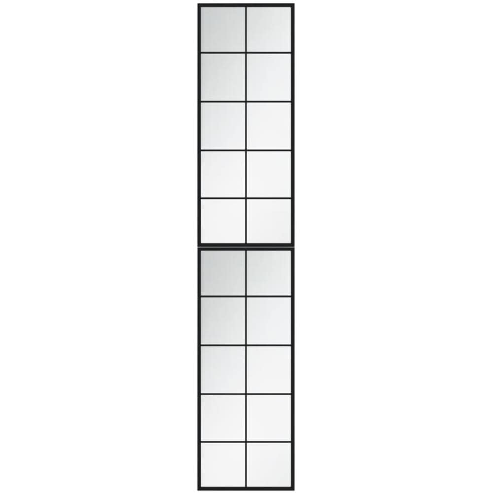 Specchi A Parete 2 Pz Neri 100x40 Cm In Metallo - Foto 2