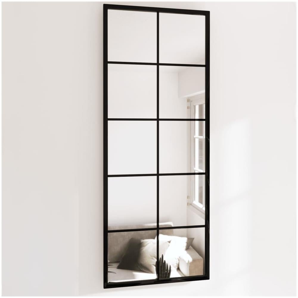 Specchi A Parete 2 Pz Neri 100x40 Cm In Metallo - Foto 1