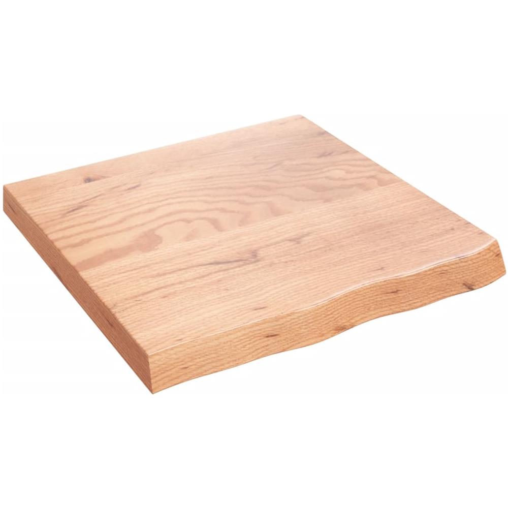 Piano Tavolo Marrone 60x60x (2-6) cm Massello Rovere Trattato - Foto 2