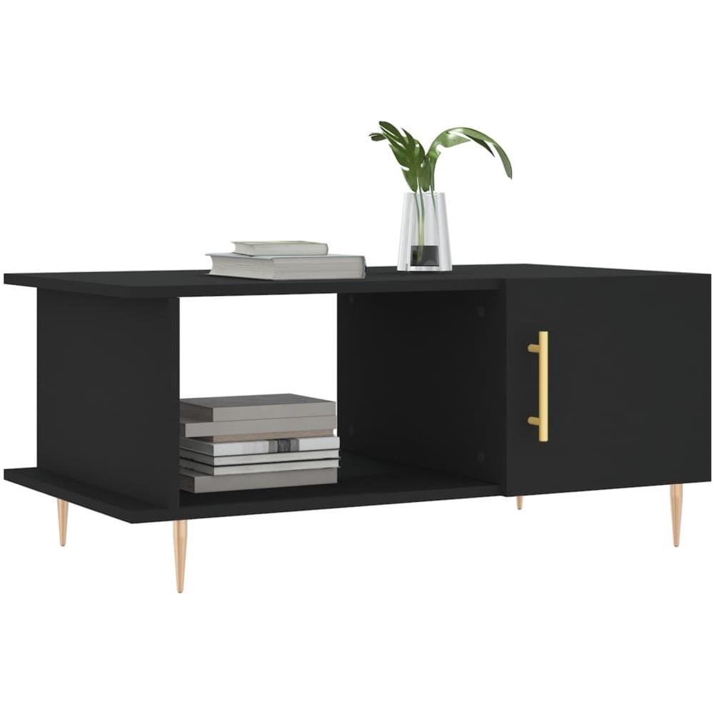 Tavolino Da Salotto Nero 90x50x40 Cm In Legno Multistrato - Foto 3