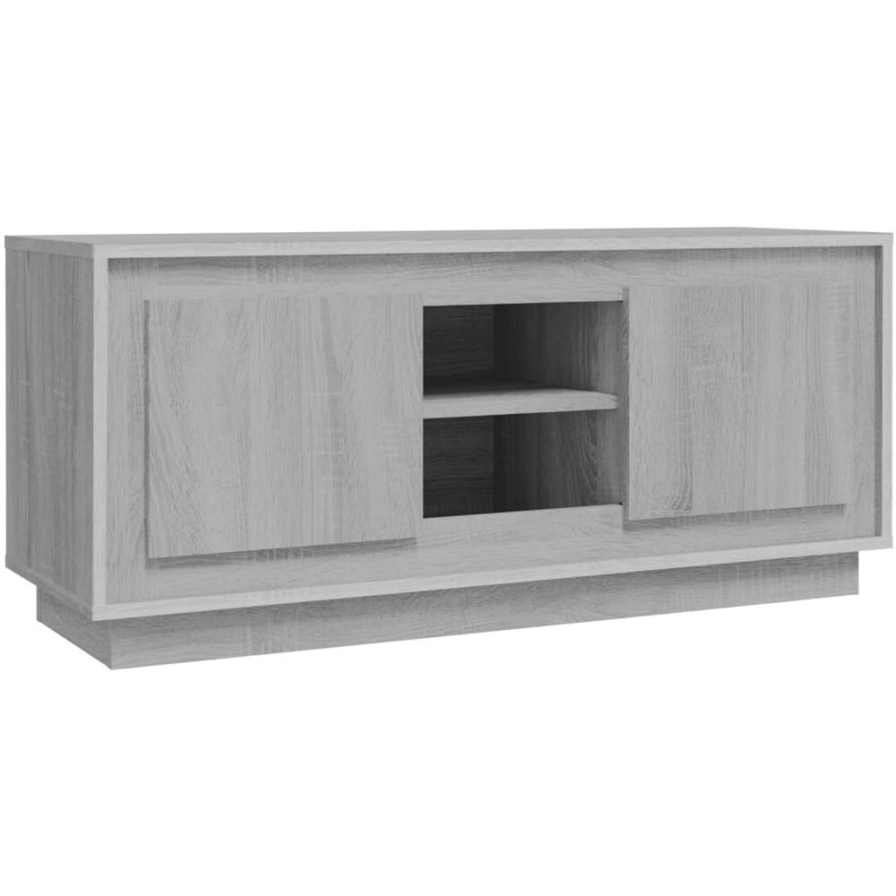 Mobile Tv Grigio Sonoma 102x35x45 Cm In Legno Multistrato - Foto 2