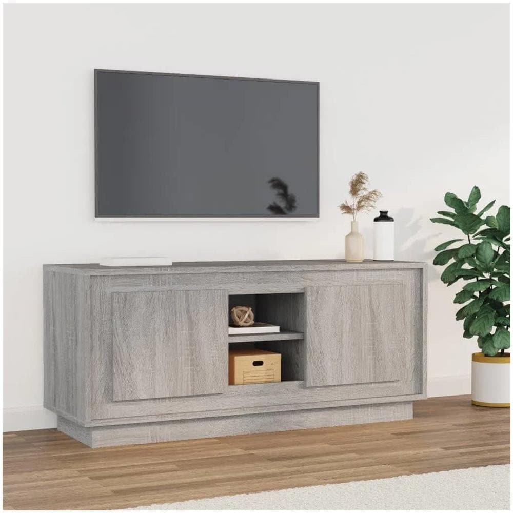 Mobile Tv Grigio Sonoma 102x35x45 Cm In Legno Multistrato - Foto 1