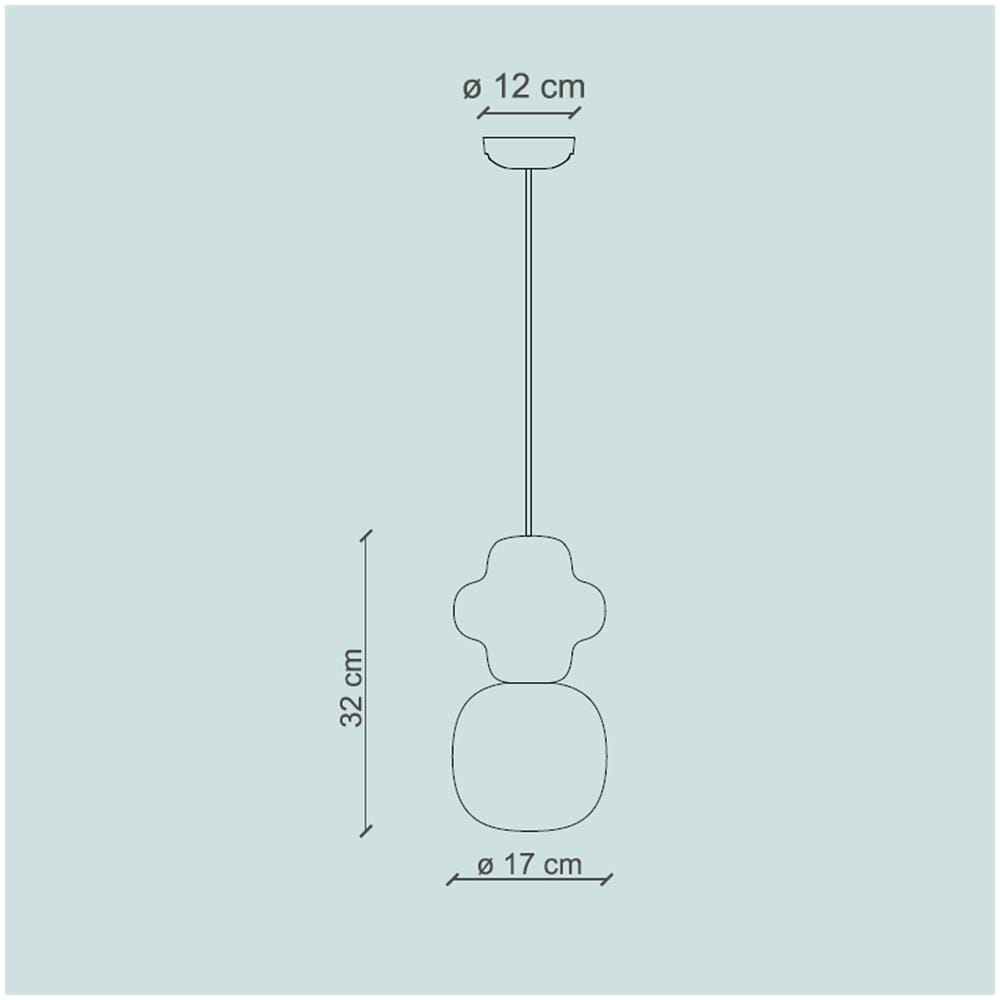 Sospensione Vintage Decò Copacabana Ceramica Marrone 1 Luce E27 - Foto 2