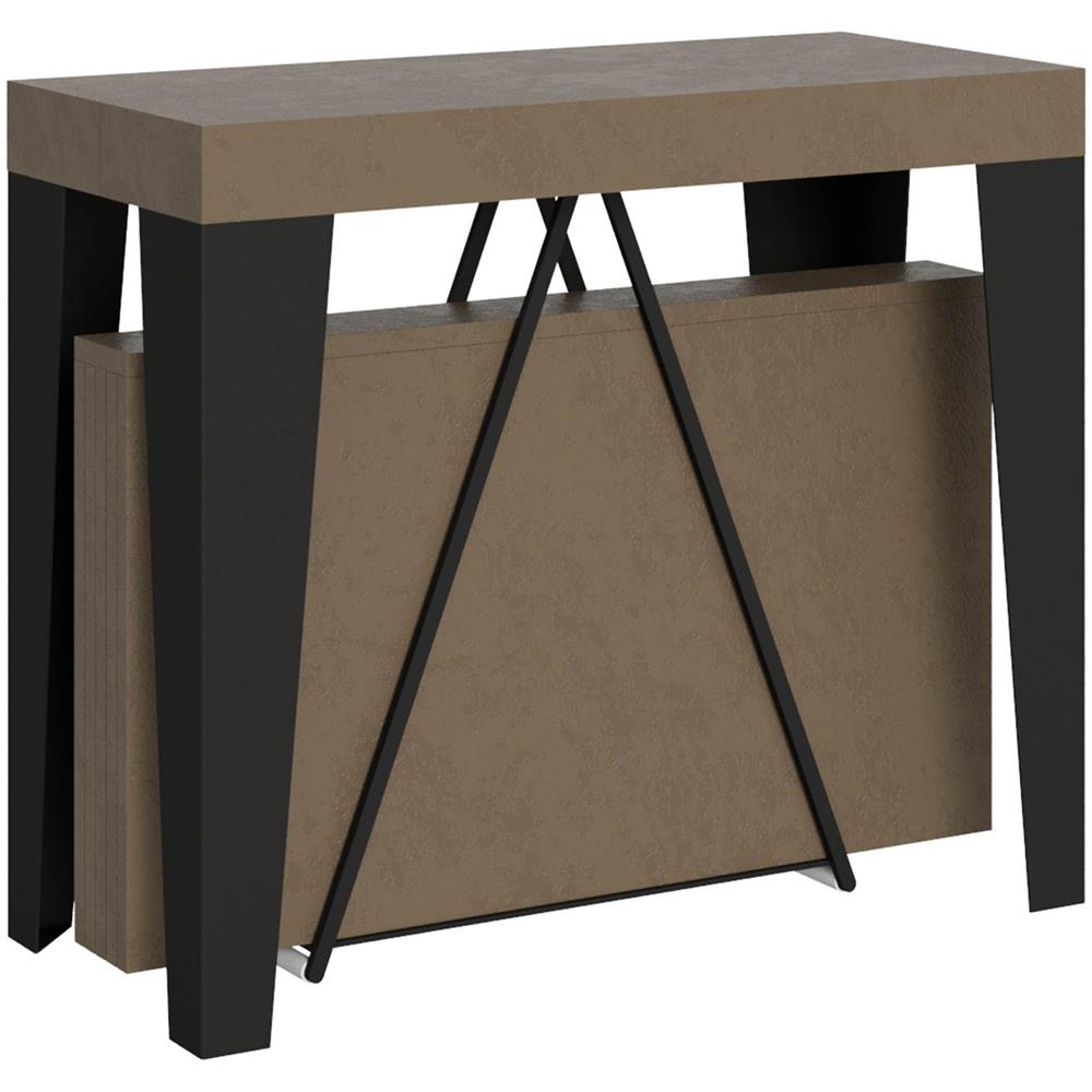 Consolle allungabile 90x40/300 cm Algo tortora telaio antracite - Foto 1