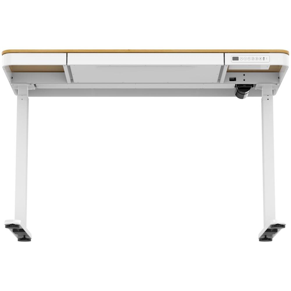 Scrivania con regolazione elettrica dell'altezza 140x70 ET119W-C bianco /rovere - Foto 2