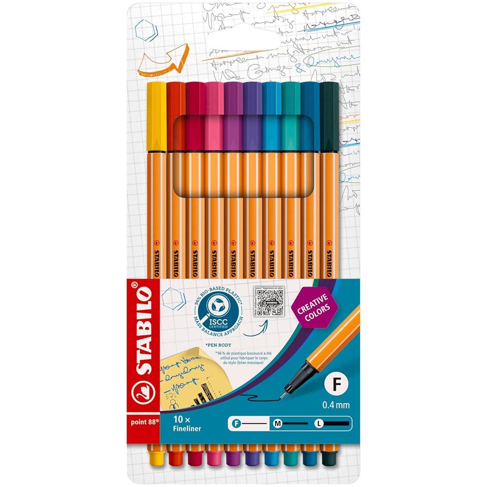point 88 - Fineliner - Astuccio da 10 - Special Edition - Colori assortiti - Foto 1