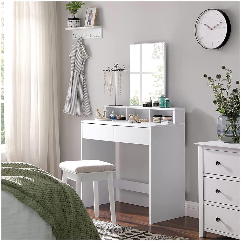 Toletta scandinava con specchio e cassetti - RDT113W01 - Foto 2