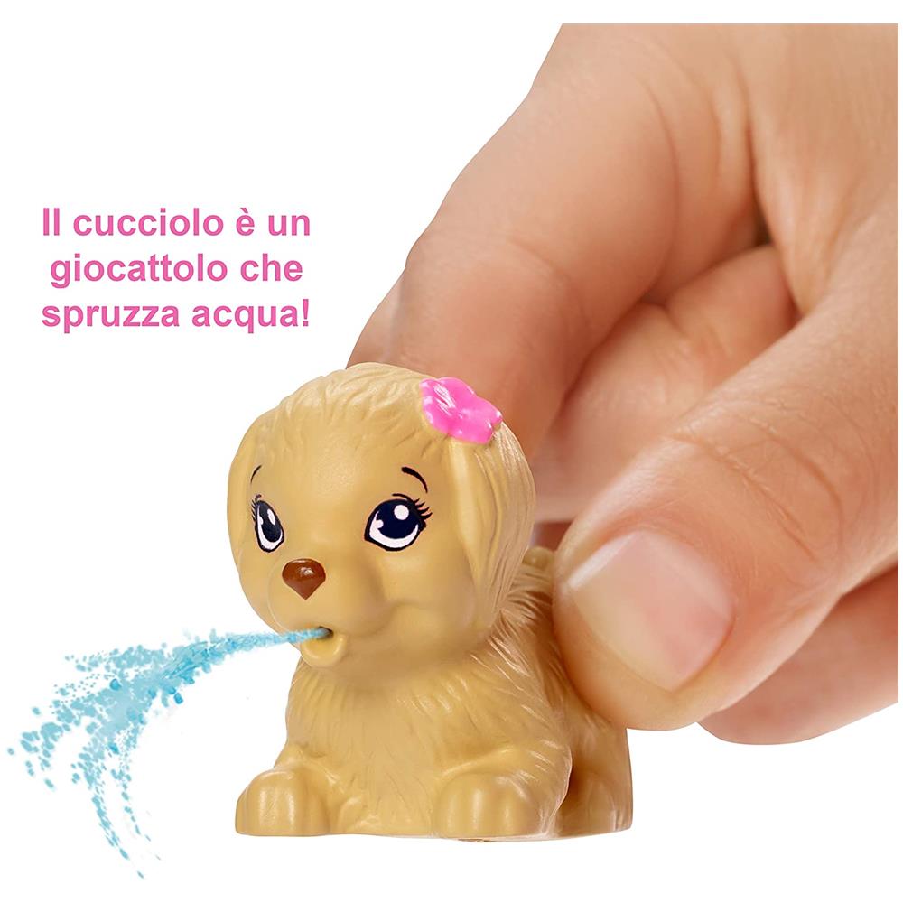 Barbie Nuotatrice Dramhouse Adventures con Tarmpolino, Cucciolo e Accessori GHK23 - Foto 2